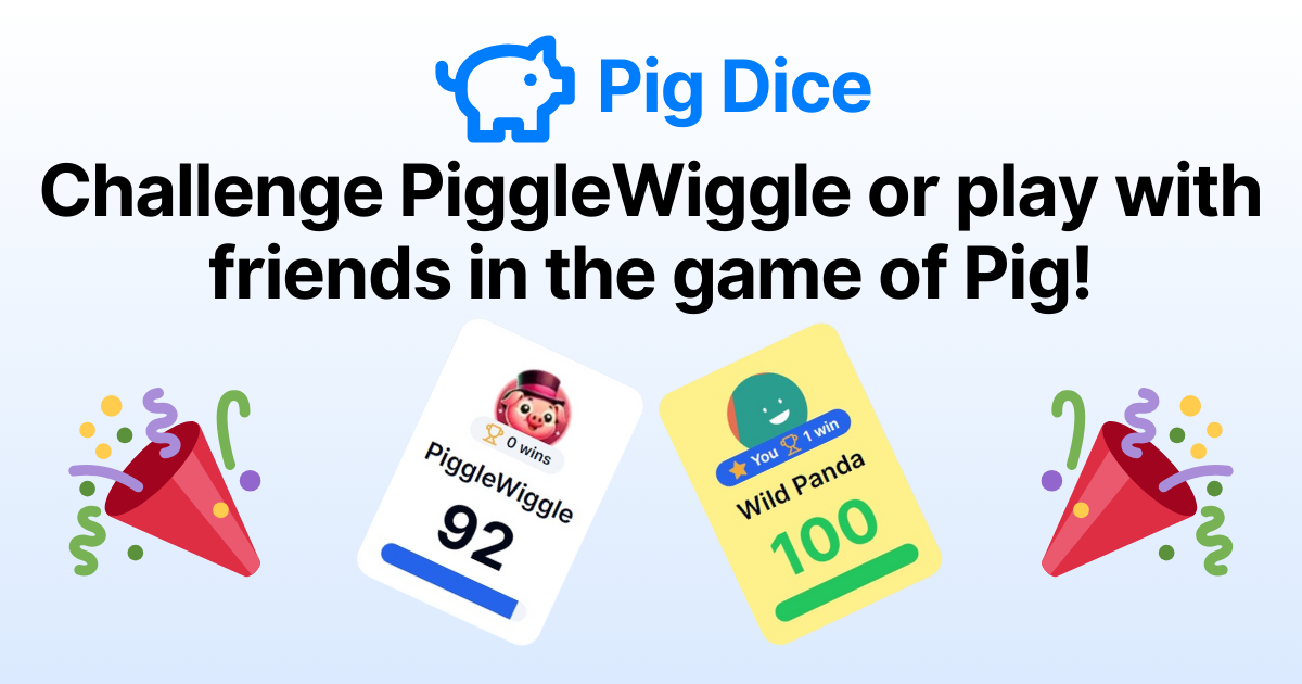 Pig Dice website